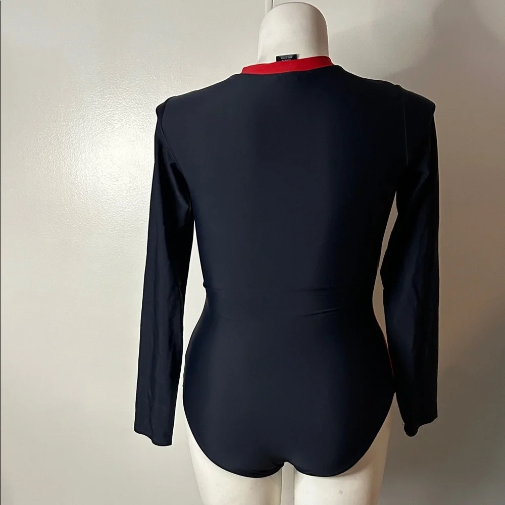 Tommy Hilfiger Long Sleeve Colorblock Swimsuit - Picture 4 of 4